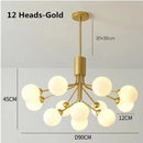Axyaa Glass Ball LED Chandelier - Modern Minimalist Design for Home, Restaurant, Hotel