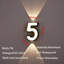 Axyaa 7W LED Wall Lamp Digit Number IP65 Modern Minimalism Style Aluminum Outdoor Light