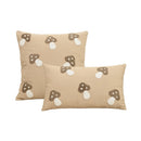 Axyaa Mushroom Pillow Covers in Beige Canvas for Home Decoration in Various Sizes