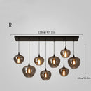 Axyaa Grey Glass Pendant Light for Dining and Bar, Industrial Chandelier