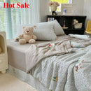 Axyaa Summer Quilt Set with Cloud-Feeling Double-Layer Yarn - Soft & Fresh
