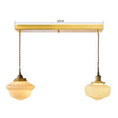 Axyaa Glass LED Pendant Light: Nordic Design, Milky White, Copper Socket; Ideal for Home, Restaurant, Bar.