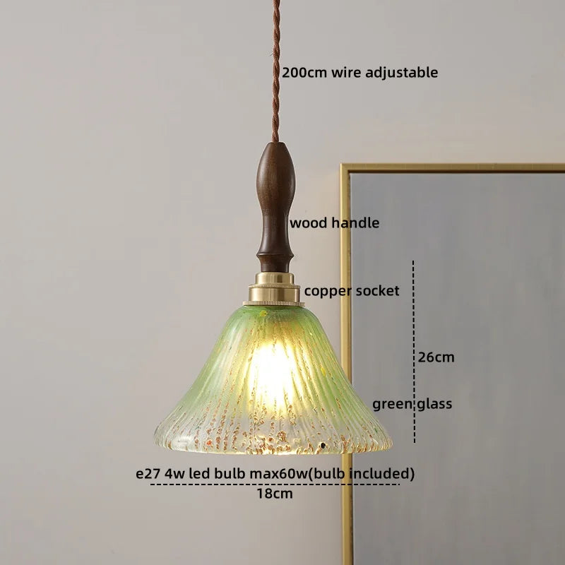 Axyaa Fabric Copper LED Pendant Lights, E14 Nordic Hanging Lamp for Home Decor