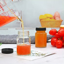 Axyaa 2oz Glass Shot Bottles with Caps for Whiskey, juices, samples & tonic