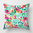 Tropical Plants Parrot Feather Cushion Cover for Sofa by Axyaa