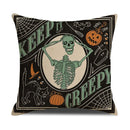 Axyaa Halloween Fun Linen Pillowcase Cojines Home Sofa Decoration Covers