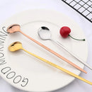 Axyaa 6pcs Stainless Steel Ice Cream Spoons Set for Bars Kitchen