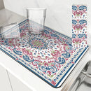 Axyaa Geometric Figure Paisley Kitchen Drying Mat
