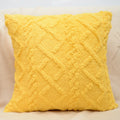 Fuzzy Short Wool Fleece Throw Pillow Cover for Sofa, Axyaa Branded Square Patterned Plush Cushion