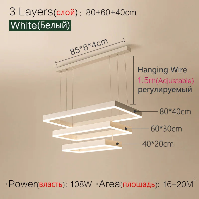 Modern LED Ceiling Chandelier by Axyaa for Living Room Bedroom Dining Room