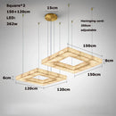Axyaa Marble Series LED Chandelier Pendant Light - Alabaster Hanging Lamp