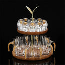 Axyaa Light Luxury Gold Foil Crystal Baijiu Cup Set Glass Wine Dispenser Home Set