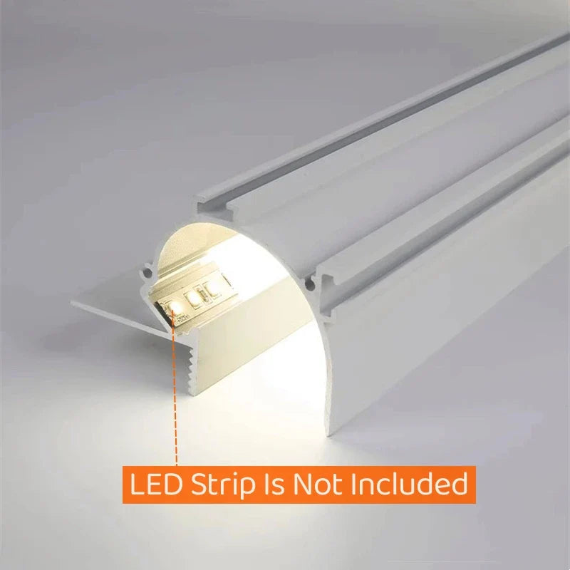 Axyaa Top Corner LED Profile: Ceiling Recessed Gypsum Hidden Channel Linear Bar Strip Lights
