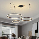 Axyaa Modern Circular Ring LED Ceiling Chandelier for Home Indoor Lighting