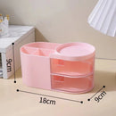 Axyaa Desktop Organizer Drawer, Transparent Plastic Multifunction Pen Holder Cute Design