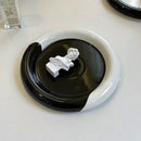 Axyaa Ceramic Plate Set: Nordic Kitchen Tableware for Jewelry, Snacks, Desserts, and Storage