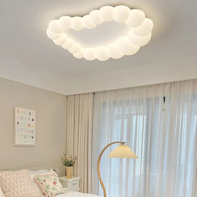 Axyaa Bubble Ceiling Lamp: Pink & White Nordic Design for Princess Bedroom