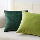 Axyaa Green Velvet Cushion Cover 18*18 Inch for Living Room Sofa Car Decoration