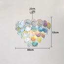 Axyaa Glass Chandeliers: Round LED Vintage Pendant Light for Dining Room & Kitchen
