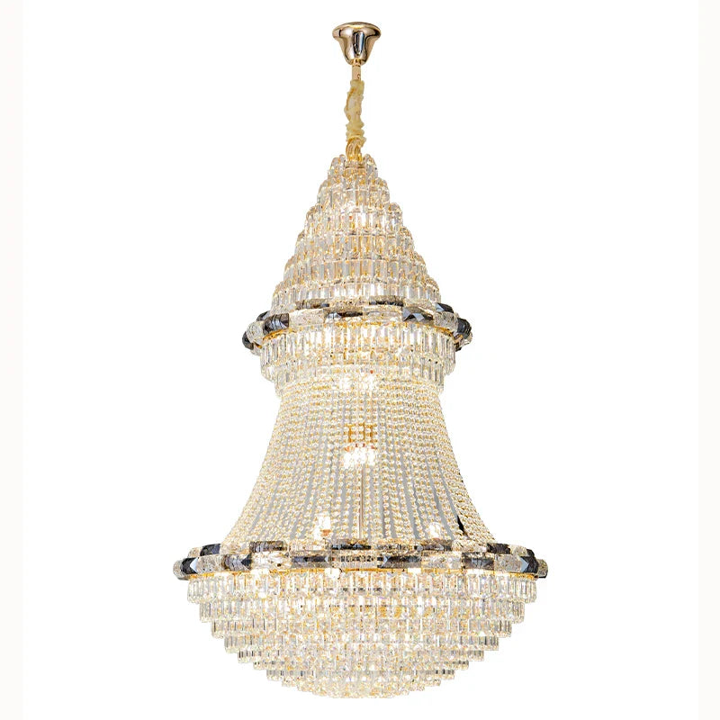 Axyaa Crystal Chandelier: Elegant European Luxury Lighting for Chic Living Spaces