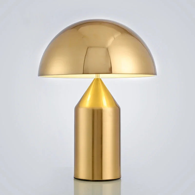 Axyaa Nordic Mushroom Table Lamp in White/Black/Gold - Elegant Lighting for Bedroom & Dining Room