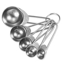Axyaa Stainless Steel Measuring Spoons Set Kitchen Scoops