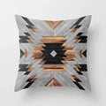 Axyaa Wood Texture Marble Pillowcases - Geometric Cushions Case for Home Decor