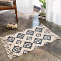 Axyaa Geometric Tufted Tassel Rug Tapestry for Home Decor