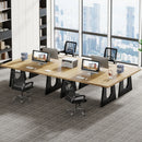 Axyaa Executive Desk with Double Wood Pedestal, Modern Style Large Office Computer Table
