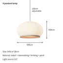 Axyaa Modern Spanish Designer Knit Fabric Cocoon Pendant Lamp