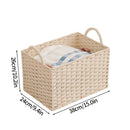 Axyaa Foldable Woven Storage Basket - Organize Clothes, Sundries, and Decor