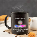 Axyaa Girlfriend's Confidant Mug 11oz Black Ceramic Coffee Cup Gift for Boys