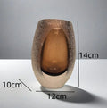 Axyaa Coffee Bubble Glass Vase Elegant Decorative Flower Vase Artistic Hydroponic Crafts