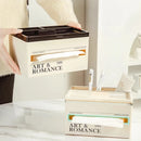 Axyaa Tissue Box Holder Organizer Living Room Coffee Table Remote Control Storage Rack