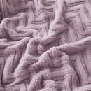 Axyaa Striped Taffeta Velvet Blanket: Soft, Warm Double-sided Plush Throw for Home & Office