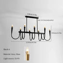 Axyaa Iron Black Pendant Light LED Chandelier Luxury Ceiling Lamp Luxe Bedroom Decor