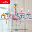Axyaa Colorful Crystal Pendants Ceiling Chandelier for Kids Bedroom