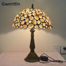 Axyaa Stained Glass Tiffany Table Lamp décor for Bedroom, Bedside, Desk Lighting