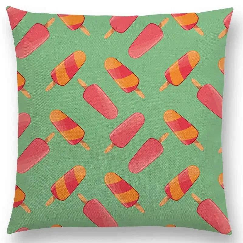 Axyaa Chocolate Candy Donuts Ice Cream Cushion Cover Party Throw Pillow Case