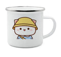 Axyaa Cat Enamel Coffee Mug - Unique Funny Tea Cup for Travel and Home