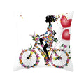 Axyaa Romantic Couple Pillowcases | Soft Cartoon Pattern Sofa Pillow Covers