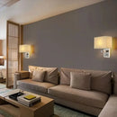 Axyaa LED Wall Light: Nordic Fabric Decorative Light with Rotary Switch, Minimalist Design