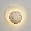 Axyaa Circular Stone Glass LED Wall Light for Home Decor & Lighting