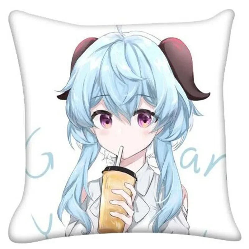 Genshin Impact Anime Cushion Cover Pillow Case for Home Decor by Axyaa