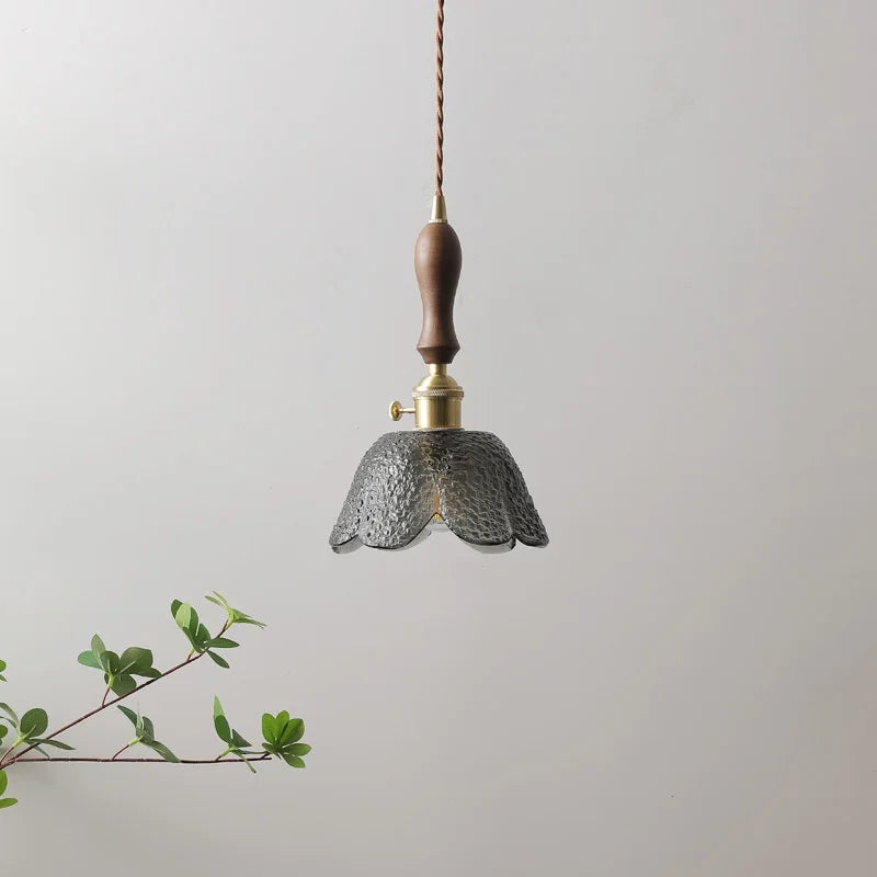 Axyaa Nordic Modern LED Glass Pendant Lamps with Knob Switch Fixtures
