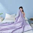 Axyaa Cool Silk Summer Quilt - Single/Double Size, Thin & Airy for Hot Nights