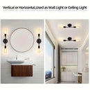 Axyaa Black Ceiling Light with Two E27 Bulb Base for Various Spaces