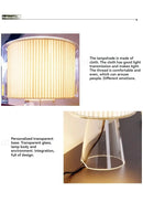 Axyaa Glass Lampshade LED Desk Lamp Minimalist Bedroom Light Fixtures