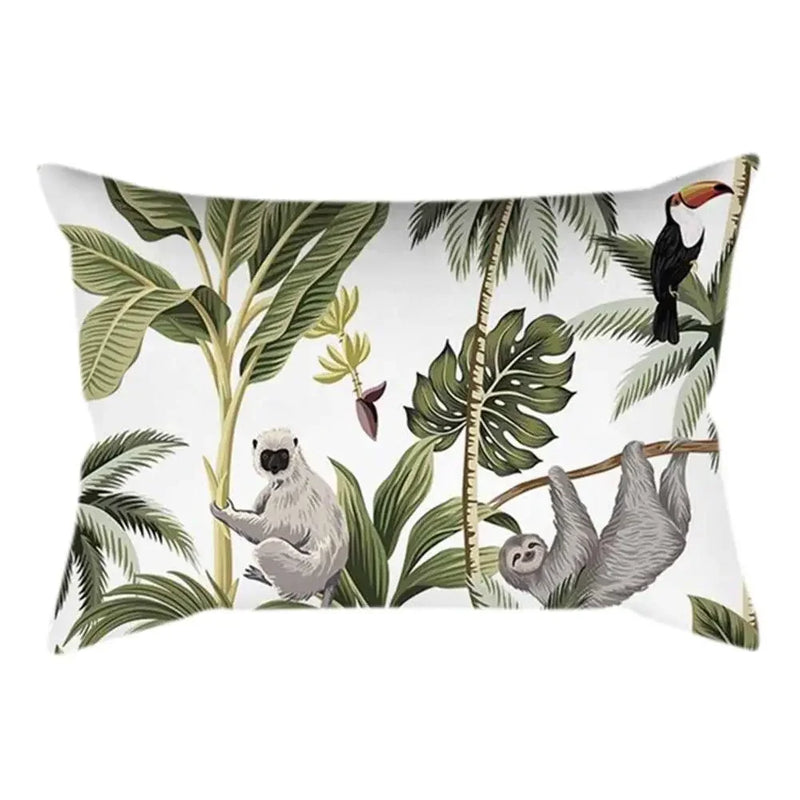 Axyaa Plant Art Polyester Cushion Cover Elegant for Living Room Sofa 30x50cm