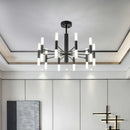 Axyaa Gold/Black Modern LED Art Pendant Lamp for Kitchen Living Room Loft Bedroom